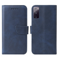 Atverčiamas dėklas Magnet Case elegant bookcase Samsung Galaxy S20 FE 5G tamsiai mėlynas
