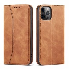 Dėklas Magnet Fancy Case for iPhone 12 Pro Max Rudas