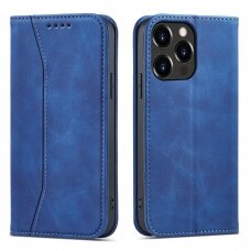 Dėklas Magnet Fancy Case for iPhone 13 Pro Max Mėlynas