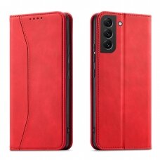 Dėklas Magnet Fancy Samsung Galaxy S23 Ultra Raudonas