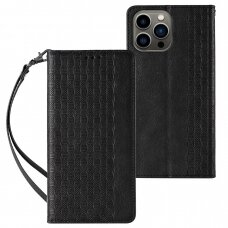 Dėklas Magnet Strap Case iPhone 13 Pro Max Juodas