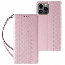 Dėklas Magnet Strap Case for iPhone 14 Plus Rožinis