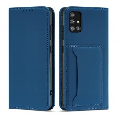 Dėklas Magnet Card Case Samsung Galaxy A13 5G Mėlynas 3 Dėklas Magnet Card Case Samsung Galaxy A13 5G Mėlynas 3