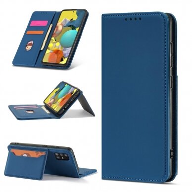 Dėklas Magnet Card Case Xiaomi Redmi Note 11 Pro Mėlynas 18
