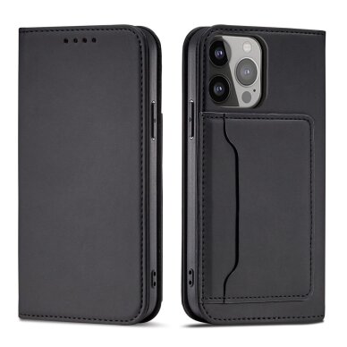Akcija! Dėklas Magnet Card Case for iPhone 13 Pro Juodas  14
