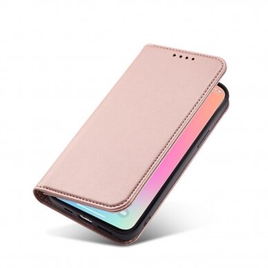 Dėklas Magnet Card Case Samsung Galaxy S23 Ultra Rožinis 1