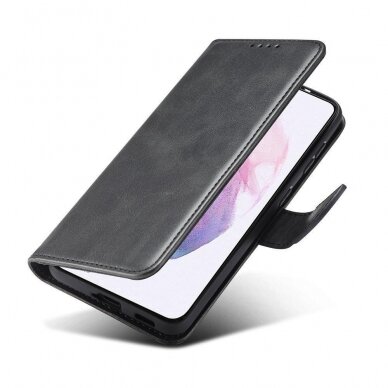 Atverčiamas Dėklas Magnet Case Elegant skirtas Samsung Galaxy S22 Ultra Juodas 1