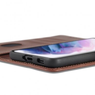 Atverčiamas Dėklas Magnet Case Elegant skirtas Samsung Galaxy S22 Ultra Juodas 4