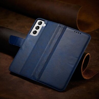 Atverčiamas Dėklas Magnet Case Elegant skirtas Samsung Galaxy S22 Ultra Mėlynas 9