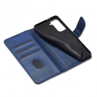 Atverčiamas Dėklas Magnet Case Elegant skirtas Samsung Galaxy S22 Plus Mėlynas 3