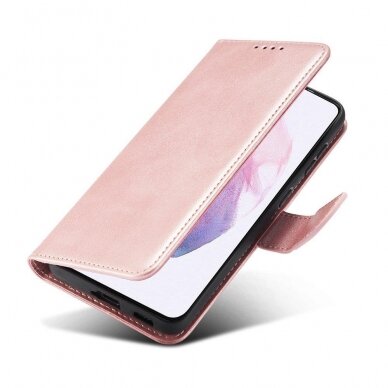 Atverčiamas Dėklas Magnet Case Elegant Skirtas Samsung Galaxy S22 Plus Rožinis 1