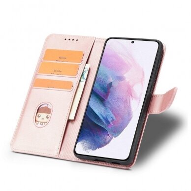 Atverčiamas Dėklas Magnet Case Elegant Skirtas Samsung Galaxy S22 Plus Rožinis 2