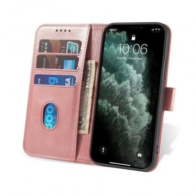 Atverčiamas dėklas Magnet Case elegant Xiaomi Redmi Note 11 Pro+ 5G (China) / 11 Pro 5G (China) / Mi11i HyperCharge / Poco X4 NFC 5G rožinis 8