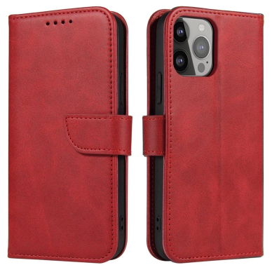 Magnetinis dėklas su dangteliu Samsung Galaxy A36 - raudonas