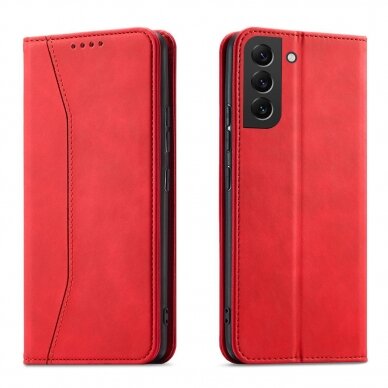 Dėklas Magnet Fancy Samsung Galaxy S23 Raudonas 1