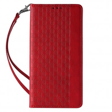Dėklas Magnet Strap Case iPhone 12 Pro Max Raudonas 3