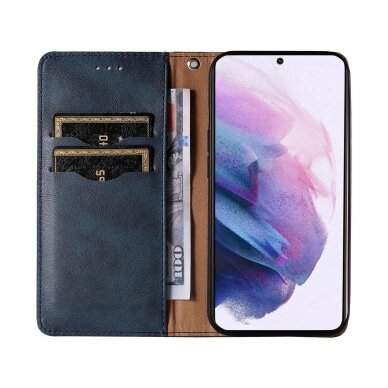 Dėklas Magnet Strap Case for Samsung Galaxy S22 Ultra Mėlynas 4