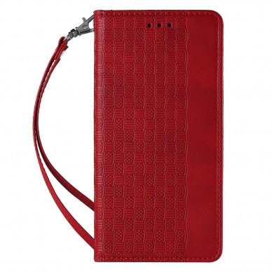 Dėklas Magnet Strap Case for Xiaomi Redmi Note 11 Pro Raudonas 7