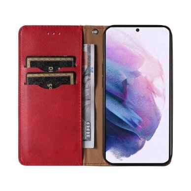 Dėklas Magnet Strap Case for Xiaomi Redmi Note 11 Pro Raudonas 10