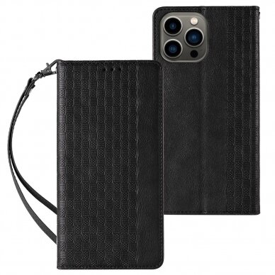 Dėklas Magnet Strap Case for iPhone 12 Pro Max Juodas 13