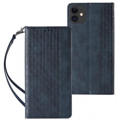 Dėklas Magnet Strap Case for iPhone 13 mini Mėlynas 4