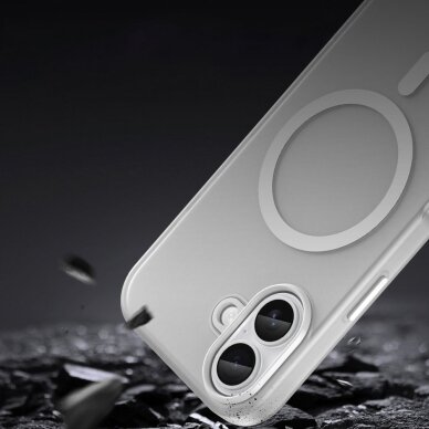 iPhone 17 magnetinis abrazyvinis MagSafe dėklas – matinės baltos spalvos 7