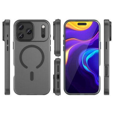 iPhone 17 Pro Magnetic Abrasive dėklas, suderinamas su MagSafe – matinės juodos spalvos 2 iPhone 17 Pro Magnetic Abrasive dėklas, suderinamas su MagSafe – matinės juodos spalvos 2