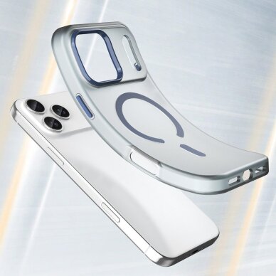 iPhone 17 Pro Max Magnetic Abrasive dėklas, suderinamas su MagSafe – matinės mėlynos spalvos 3