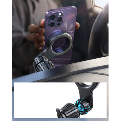 Magnetic car holder for iPhone with MagSafe Joyroom JR-ZS355 - black 12 Magnetic car holder for iPhone with MagSafe Joyroom JR-ZS355 - black 12