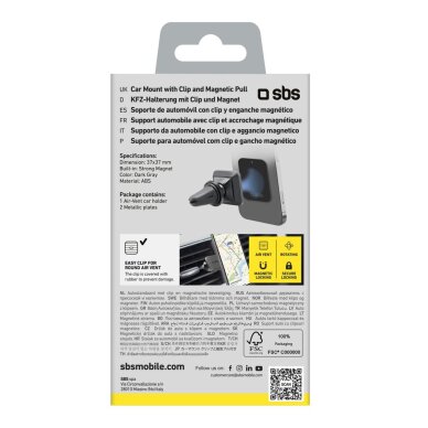 Magnetinis telefono laikiklis SBS TESUPMAGLCLIP – juodas 5