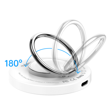 MagSafe Choetech T603-F inductive charger with holder - Baltas 2 MagSafe Choetech T603-F inductive charger with holder - Baltas 2