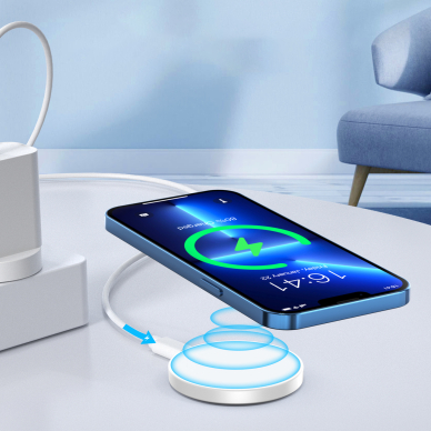 MagSafe Choetech T603-F inductive charger with holder - Baltas 8 MagSafe Choetech T603-F inductive charger with holder - Baltas 8