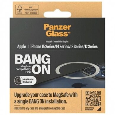 MagSafe PanzerGlass Bang ring iPhone 12 / 13 / 14 / 15 - silver 3 MagSafe PanzerGlass Bang ring iPhone 12 / 13 / 14 / 15 - silver 3