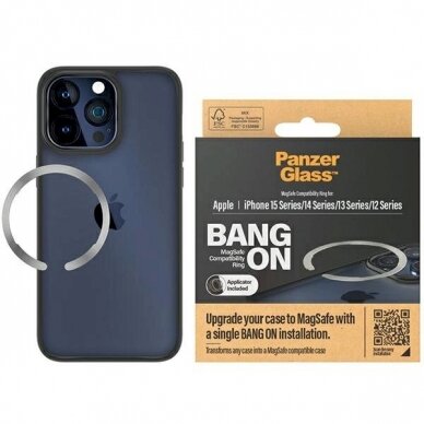 MagSafe PanzerGlass Bang ring iPhone 12 / 13 / 14 / 15 - silver MagSafe PanzerGlass Bang ring iPhone 12 / 13 / 14 / 15 - silver