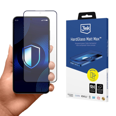 Samsung Galaxy S25+ matinio grūdinto stiklo 3mk HardGlass Matt Max apsauga