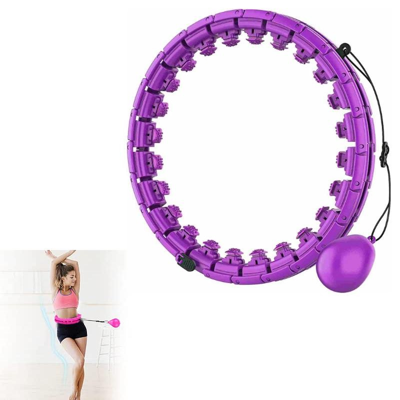 Masažuojantis gimnastikos lankas Smart Hula Hoop M2 violetinis Masažuojantis gimnastikos lankas Smart Hula Hoop M2 violetinis