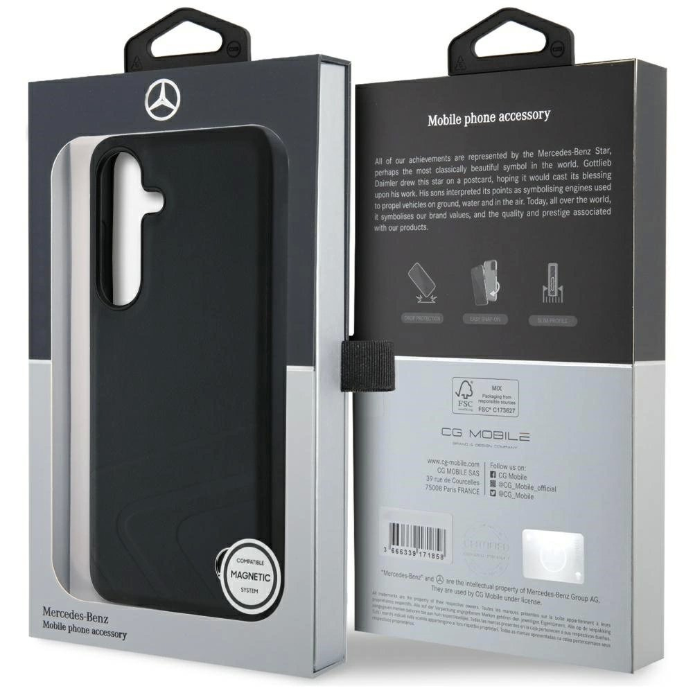 Mercedes Odinis Horizontal Debossed Curves MagSafe Dėklas skirtas Samsung Galaxy S25 - Juodas 7 Mercedes Odinis Horizontal Debossed Curves MagSafe Dėklas skirtas Samsung Galaxy S25 - Juodas 7