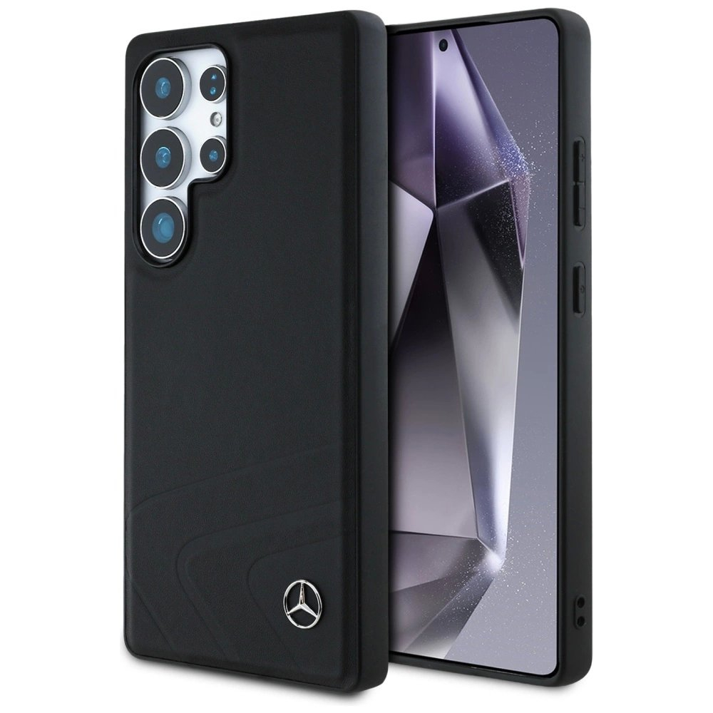 Mercedes Odinis Horizontal Debossed Curves MagSafe Dėklas skirtas Samsung Galaxy S25 Ultra - Juodas Mercedes Odinis Horizontal Debossed Curves MagSafe Dėklas skirtas Samsung Galaxy S25 Ultra - Juodas