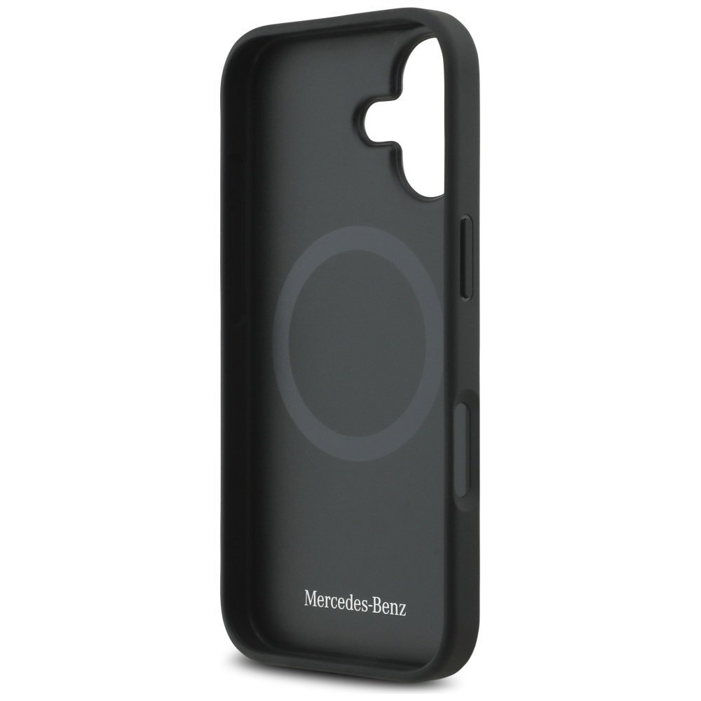 iPhone 17 Mercedes odinis dėklas su laurų juostomis ir MagSafe - juodas 6 iPhone 17 Mercedes odinis dėklas su laurų juostomis ir MagSafe - juodas 6