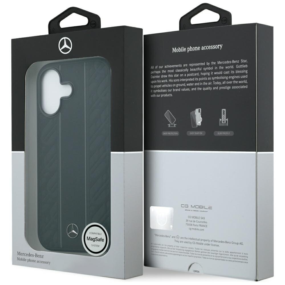 iPhone 17 Mercedes odinis dėklas su laurų juostomis ir MagSafe - juodas 7 iPhone 17 Mercedes odinis dėklas su laurų juostomis ir MagSafe - juodas 7