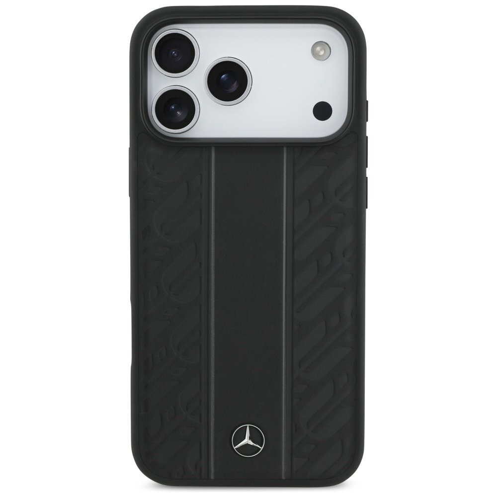 iPhone 17 Pro Max Mercedes Leather Laurel Leaves Stripes MagSafe dėklas – juodas 2 iPhone 17 Pro Max Mercedes Leather Laurel Leaves Stripes MagSafe dėklas – juodas 2