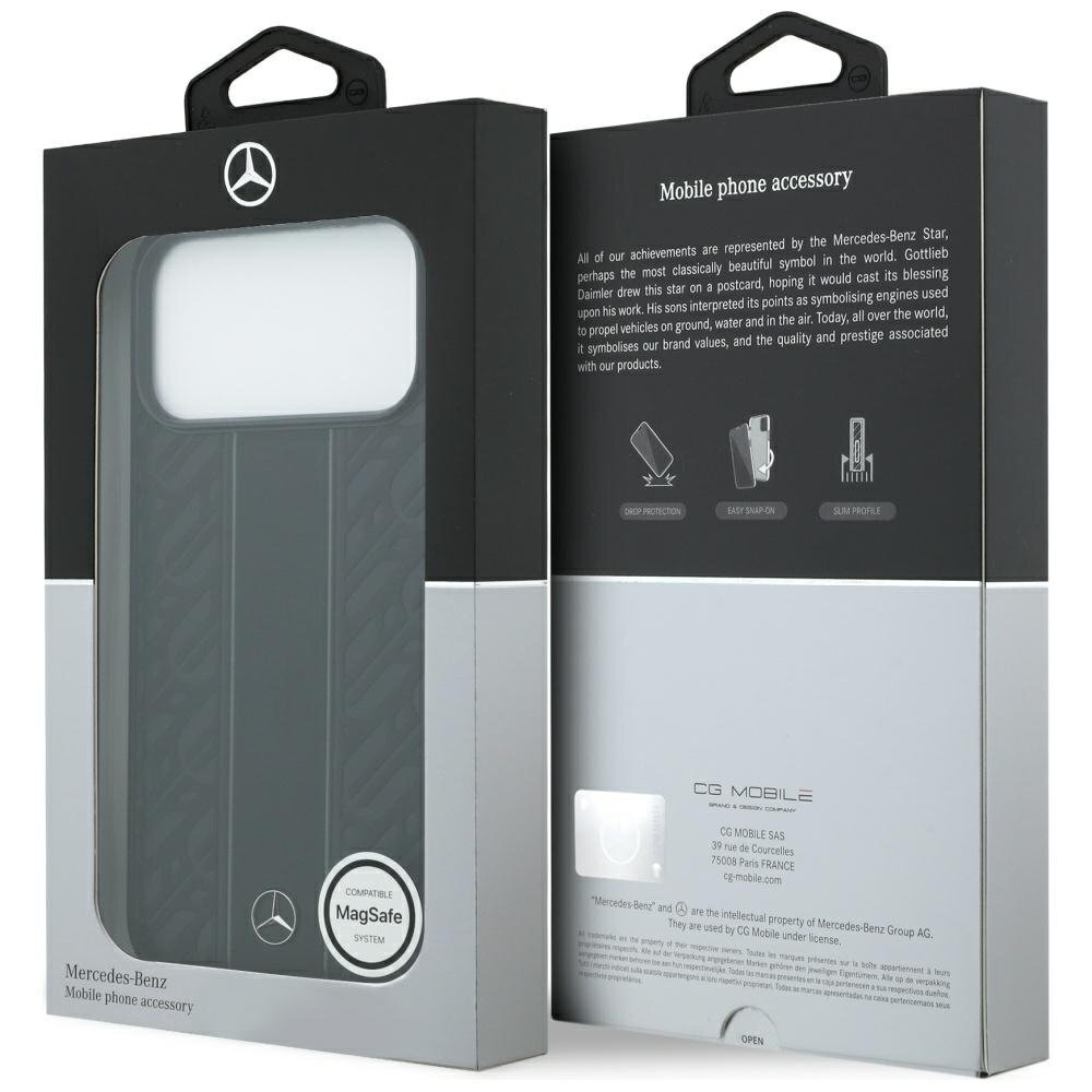 iPhone 17 Pro Max Mercedes Leather Laurel Leaves Stripes MagSafe dėklas – juodas 7 iPhone 17 Pro Max Mercedes Leather Laurel Leaves Stripes MagSafe dėklas – juodas 7