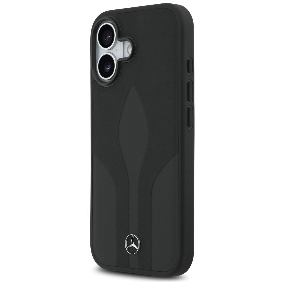 iPhone 17 dėklas Mercedes Leather The Move, MagSafe – juodas 1