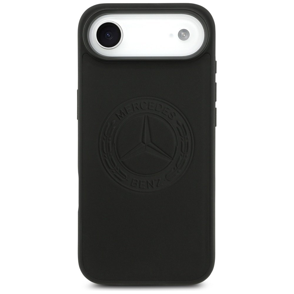iPhone Air dėklas Mercedes Leather Vintage Logo, MagSafe – juodas 2
