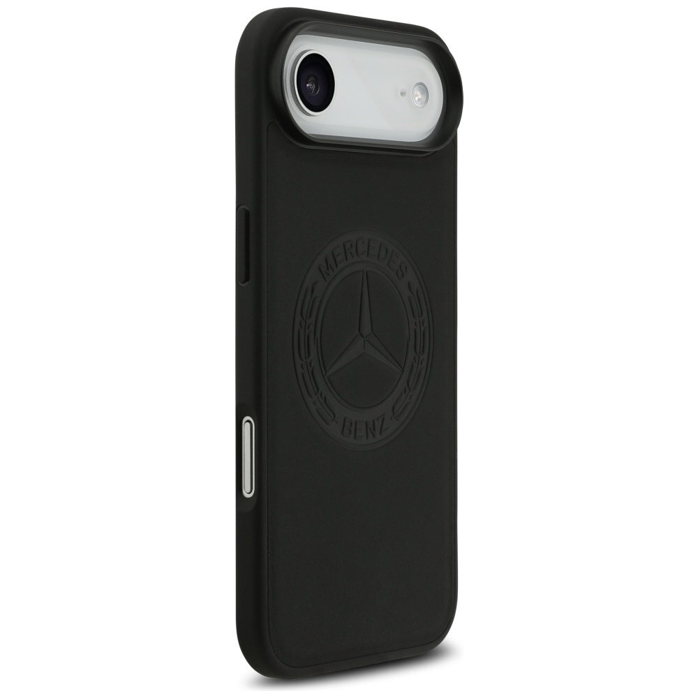 iPhone Air dėklas Mercedes Leather Vintage Logo, MagSafe – juodas 3