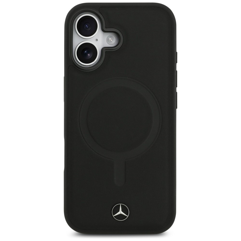 iPhone 17 dėklas Mercedes Plain Smooth Leather, MagSafe – juodas 2 iPhone 17 dėklas Mercedes Plain Smooth Leather, MagSafe – juodas 2