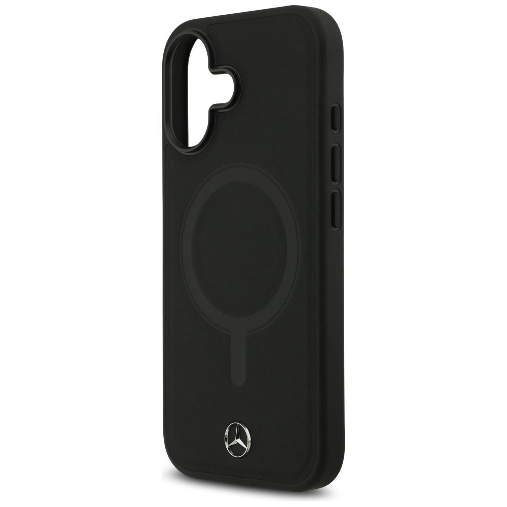 iPhone 17 dėklas Mercedes Plain Smooth Leather, MagSafe – juodas 5 iPhone 17 dėklas Mercedes Plain Smooth Leather, MagSafe – juodas 5