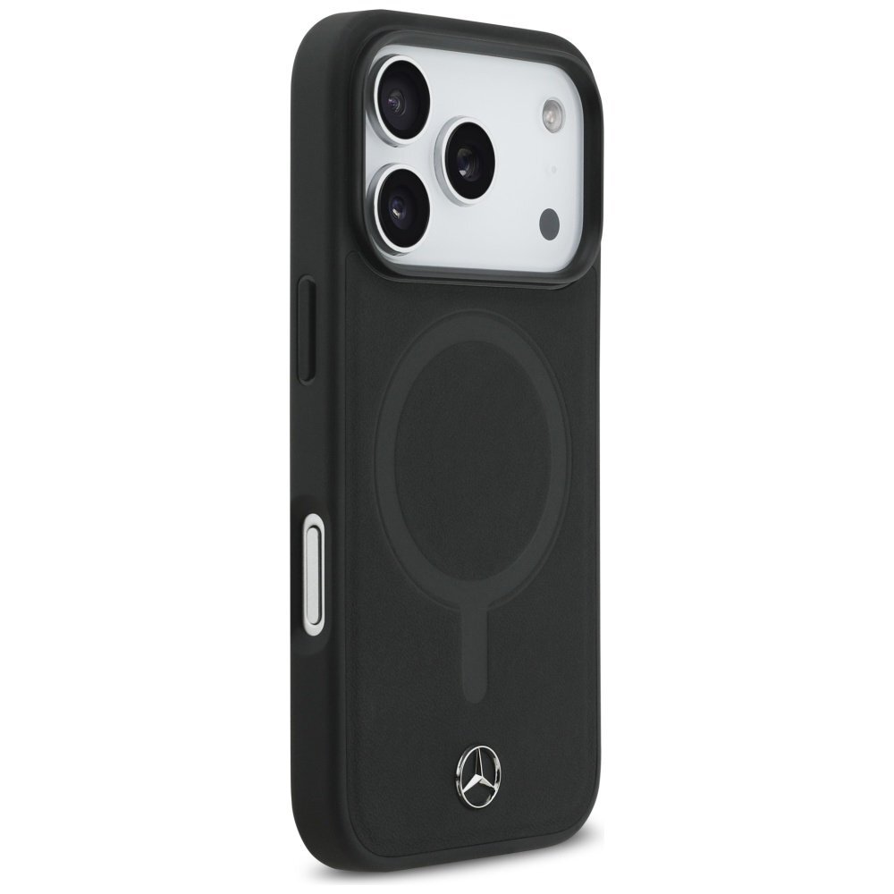 iPhone 17 Pro dėklas Mercedes Plain Smooth Leather su MagSafe – juodas 3 iPhone 17 Pro dėklas Mercedes Plain Smooth Leather su MagSafe – juodas 3