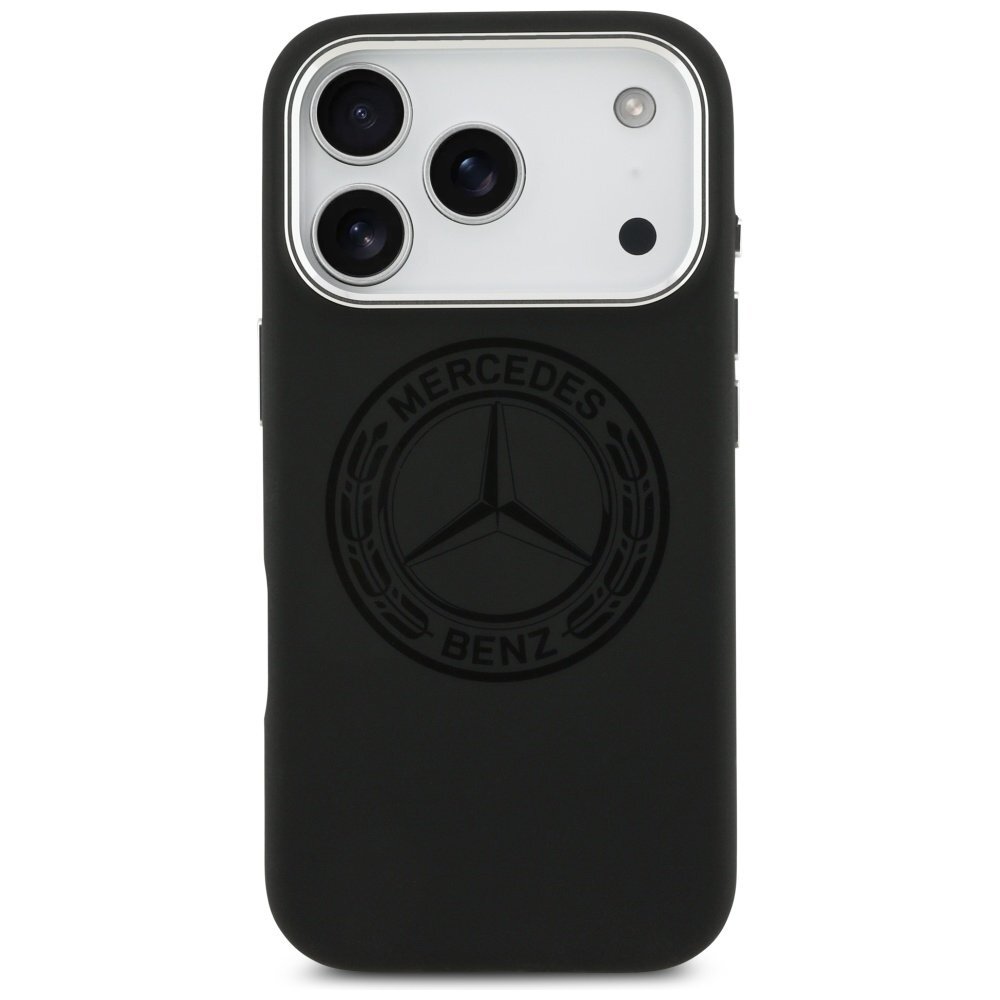iPhone 17 Pro Mercedes Silicone Vintage Logo MagSafe dėklas – juodas 2 iPhone 17 Pro Mercedes Silicone Vintage Logo MagSafe dėklas – juodas 2