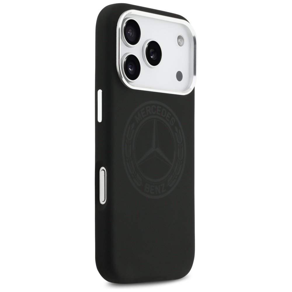 iPhone 17 Pro Mercedes Silicone Vintage Logo MagSafe dėklas – juodas 3 iPhone 17 Pro Mercedes Silicone Vintage Logo MagSafe dėklas – juodas 3